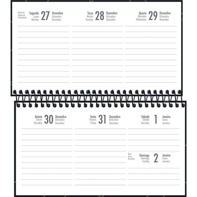 Agenda De Bolso Executiva Espiral Semanal Spot - 16,7x8,9 Cm - 2022 - Tilibra ? Masculino