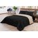 Kit Edredom + Jogo De Lençol Aconchego Look House Dupla Face Casal King 06 Peças - Preto E Caqui