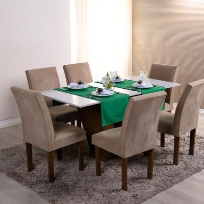 Caminho de Mesa Basic Liso 1 Peça 1,30m x 40cm Decorativo Tecido Oxford - Verde