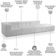 Sofá 4 Lugares Para Sala Living Modular Com Puff 352cm Lancaster F04 Bouclê Branco - Lyam Decor