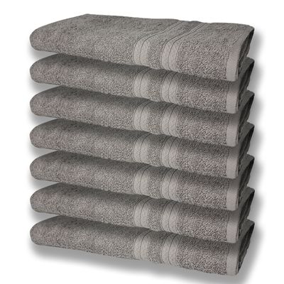 7 Toalhas Grande Super Felpudas e Grossa 80x150 Cinza