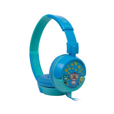 Headphone Kids OEX Robôs HP305 Giratórios e Alcochoados Azul Claro