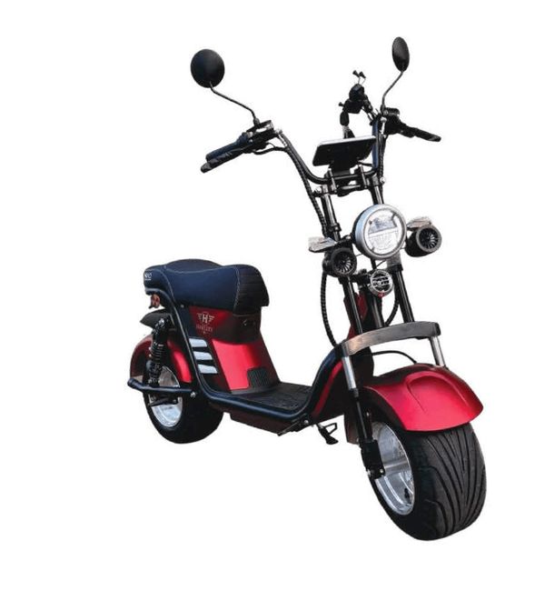 MOTONETA ELÉTRICA HARLEY 16 FAN VERMELHO – MONTADA