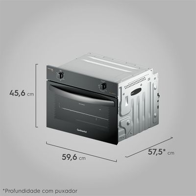 Forno de Embutir a Gás Continental 50L com TOPLimpaFácil (OC4GM) 127V