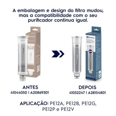 Kit 3 Filtros/Refis Originais de Água Acqua Pure para Purificador Electrolux PE12A/PE12B/PE12G/PE12V/PE12P N/A