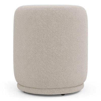 Poltrona Com Namoradeira E Puff Orgânico Mavi Bouclê Bege - Desk Design