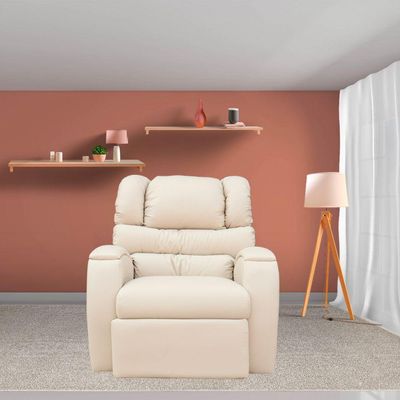 Poltrona do Papai Reclinável Zero Wall com Gatilho Biorne F05 Corano Bege - Lyam Decor