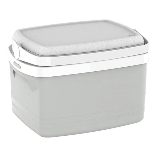 Caixa Térmica 12L Tropical Soprano Cinza Cooler Praia