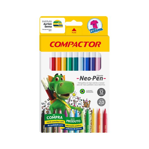 Hidrocor Compactor Neopen Gig com 12 Cores Hidrocor Compactor Neopen Gig com 12 Cores