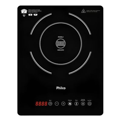 Fogão Cooktop Philco Pct12p Preto Táctil Led Eletrico Bivolt