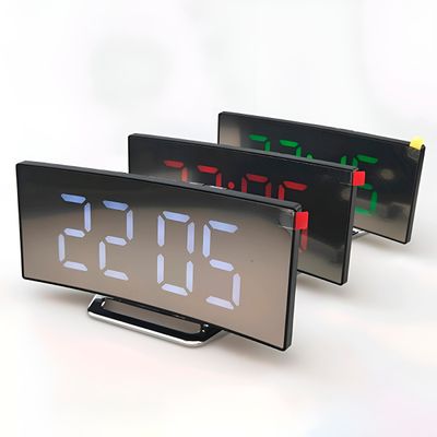 Relógio Digital de Mesa Curvado Espelhado