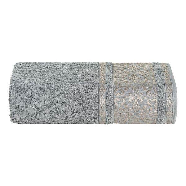Toalha de Banho Delicato Avulsa 01 Peça 100% Algodão 450g/m² Extra Macio - Cinza Granito