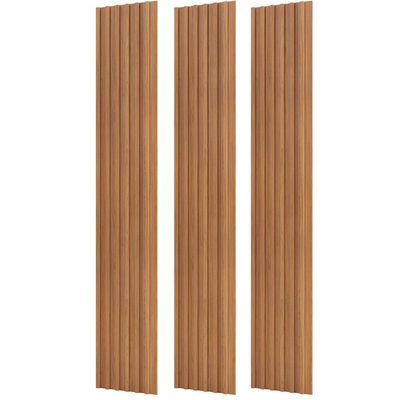 Painel Ripado de Madeira Para Sala Quarto 134x183cm Bairon D03 Freijó - Lyam Decor