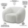 Kit 02 Poltronas Decorativa Orgânica Para Sala Living Emery M05 Bouclê Creme - Lyam Decor