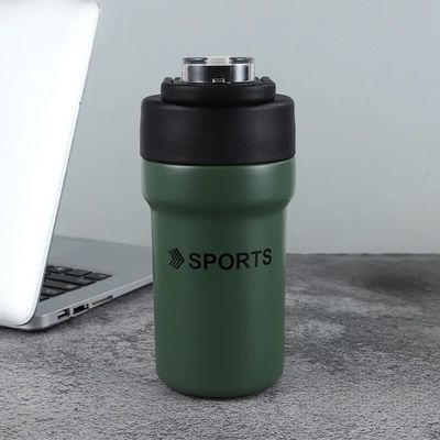Garrafa Térmica Copo Inox 500ml Canudo Alça Esporte Academia Cor:Vermelho