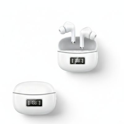 Fone de Ouvido AirPods com Tela LED – Branco, Design Moderno e Alta Qualidade de Som