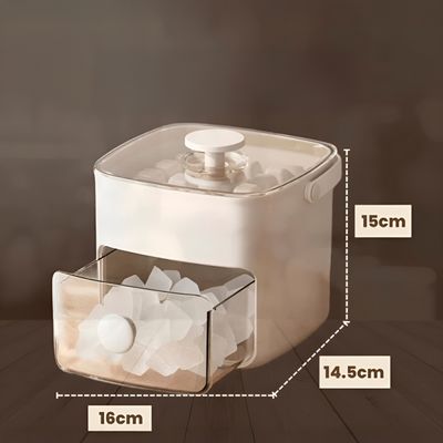Caixa Dispenser Molde de Gelo 2 em 1 Forma Gaveta - Praticidade e Organização em um Só Produto