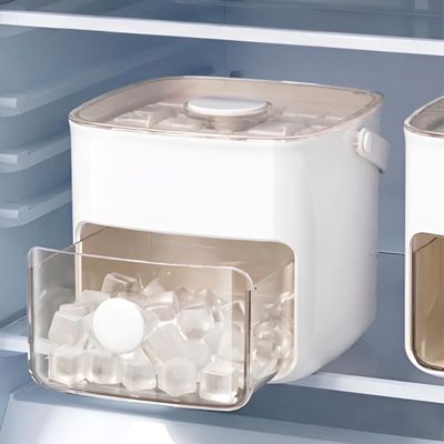 Caixa Dispenser Molde de Gelo 2 em 1 Forma Gaveta - Praticidade e Organização em um Só Produto