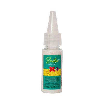 Glitter em Poliéster 15g Branco