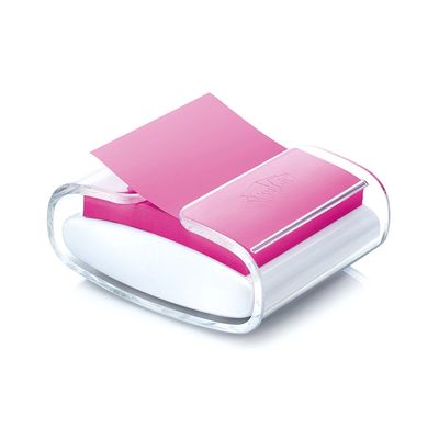 Dispenser para Bloco Adesivo Post It 3M Transparente + 01 Bloco Refil Branco 76x76mm 90 Folhas