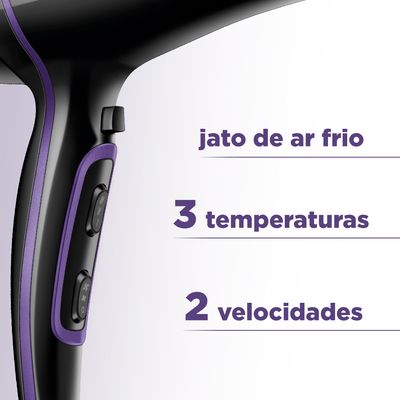 Secador de Cabelo Mondial SCN-01 Preto 2000W - 127V