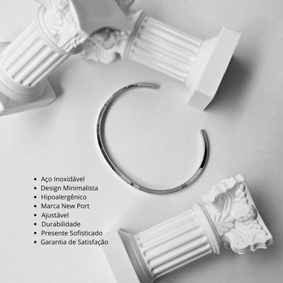 Relógio Quadrado Feminino Elegante + Bracelete Ajustável