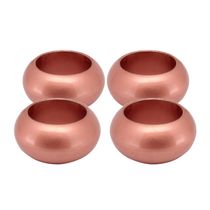 Kit Argola para Guardanapo Yangzi Rosé Gold 4 Unidades