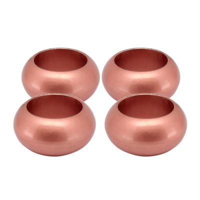Kit Argola para Guardanapo Yangzi Rosé Gold 4 Unidades