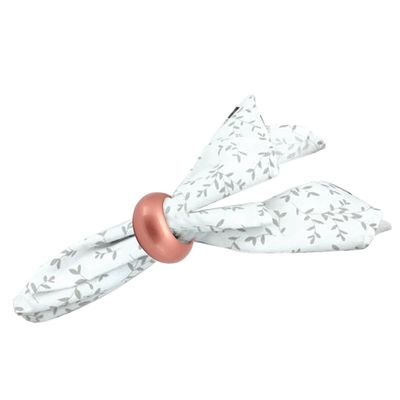 Kit Argola para Guardanapo Yangzi Rosé Gold 4 Unidades