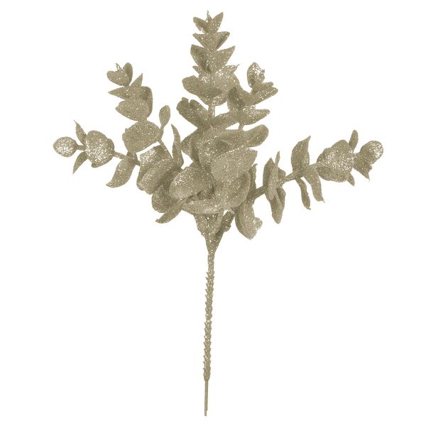 Eucalipto Natal com Glitter X7 Champanhe 24cm D&A