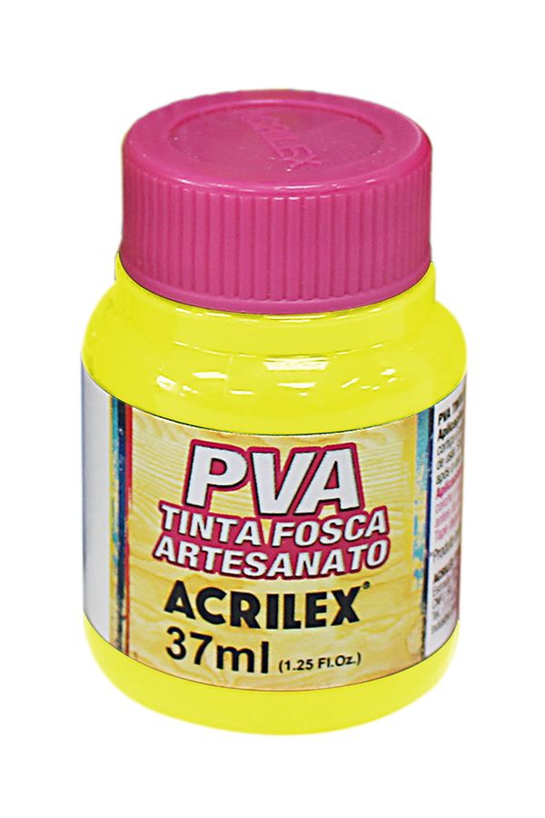 Tinta Pva Fosca para Artesanato 37ml Amarelo Limão