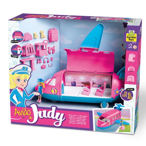 Avião da Judy Samba Toys com 15 Peças Avião da Judy Samba Toys com 15 Peças