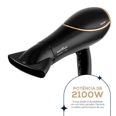 Secador De Cabelos Britânia 2100W BSC2250 Preto Bivolt