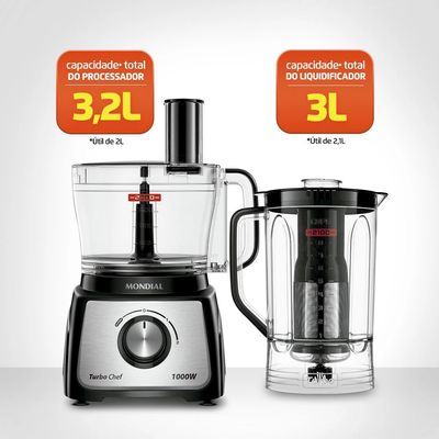 Multiprocessador de Alimentos Mondial MPN-01-BE 7 em 1 - 220V