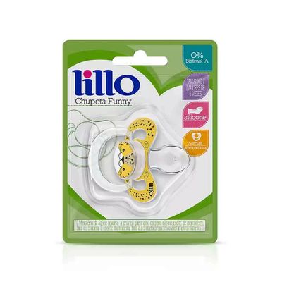 Chupeta Lillo Funny Animais Silicone Anatômica Onça Tamanho 2