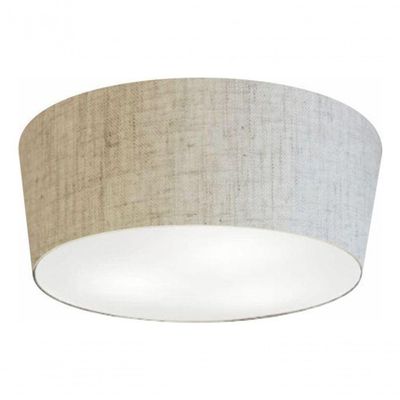 Plafon Cone Vivare Md-3003 Cúpula Em Tecido 12/40x35cm - Bivolt Rustico-bege 127/220v