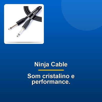 Cabo Guitarra Ninja 0,20mm P10-p10 9,15m Preto