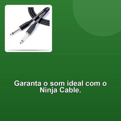 Cabo Guitarra Ninja 0,20mm P10-p10 9,15m Preto
