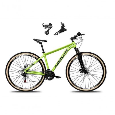 Bicicleta Aro 29 Absolute Nero 5 Alumínio 24v Câmbios Shimano Freio A Disco Mountain Bike Verde Tam: 17