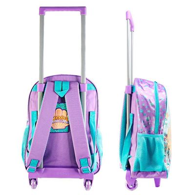 Mochila De Rodinhas Escolar Sereia Encanto Dos Mares Voltas às Aulas