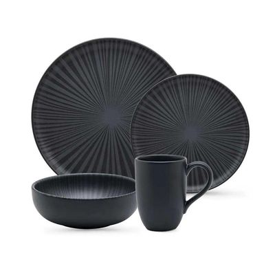 Aparelho De Jantar 16 Peças Flat ônix Oxford