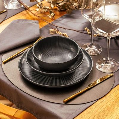 Aparelho De Jantar 16 Peças Flat ônix Oxford