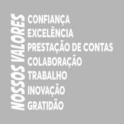 Adesivo Parede Corporativo Nossos Valores Empresa Escritório 95x90cm Branco Cor Preto