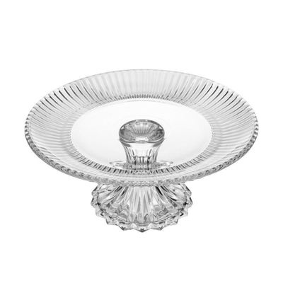 Prato Para Bolo 25 Cm De Cristal Com Pé Renaissance Lyor
