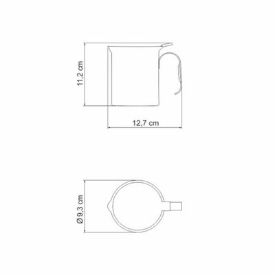 Bule Para Café E Leite 8 Cm 550 Ml Em Aço Inox