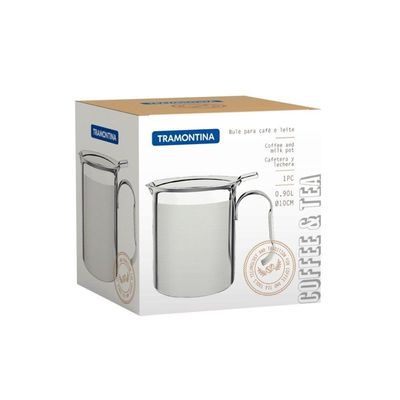 Bule Para Café E Leite 8 Cm 550 Ml Em Aço Inox