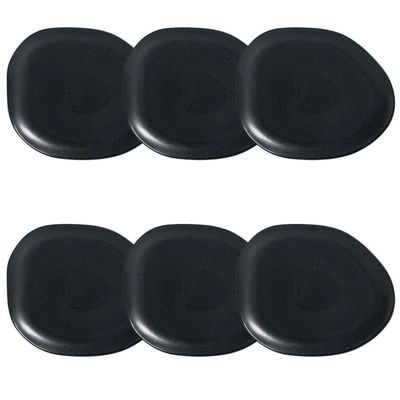 Conjunto De Pratos Rasos Oval 06 Peças Orgânico Eclipse Porto Brasil
