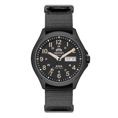 Relógio Orient Masculino Ref: Yn6pn007 P2px Automático Nato Black