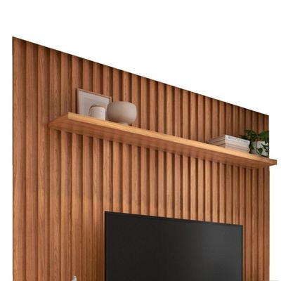 Rack Para Sala com Painel Ripado Para TV 60 Pol Ada D03 Freijó - Lyam Decor