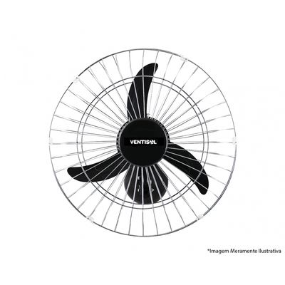 Ventilador Parede Oscilante 60Cm Preto Bivolt 200W